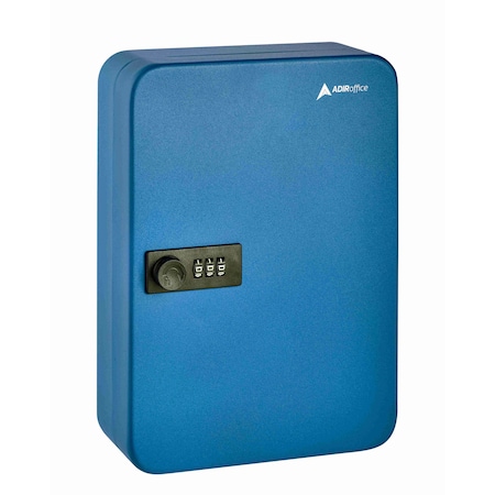 Adiroffice 48-Key Steel Secure Key Cabinet with Combination Lock, Blue ADI682-48-BLU-MK